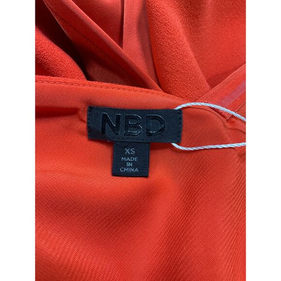 Nbd 'Jasper' Orange Polyester Mini Dress Size XS - Picture 4 of 6